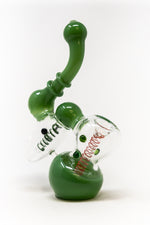 7" Milky Green Double Chamber Bubbler