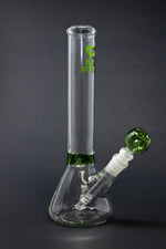 11” Stoned Genie Green Middle Accent Bong