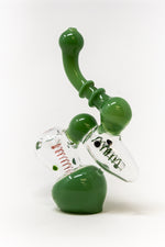 7" Milky Green Double Chamber Bubbler