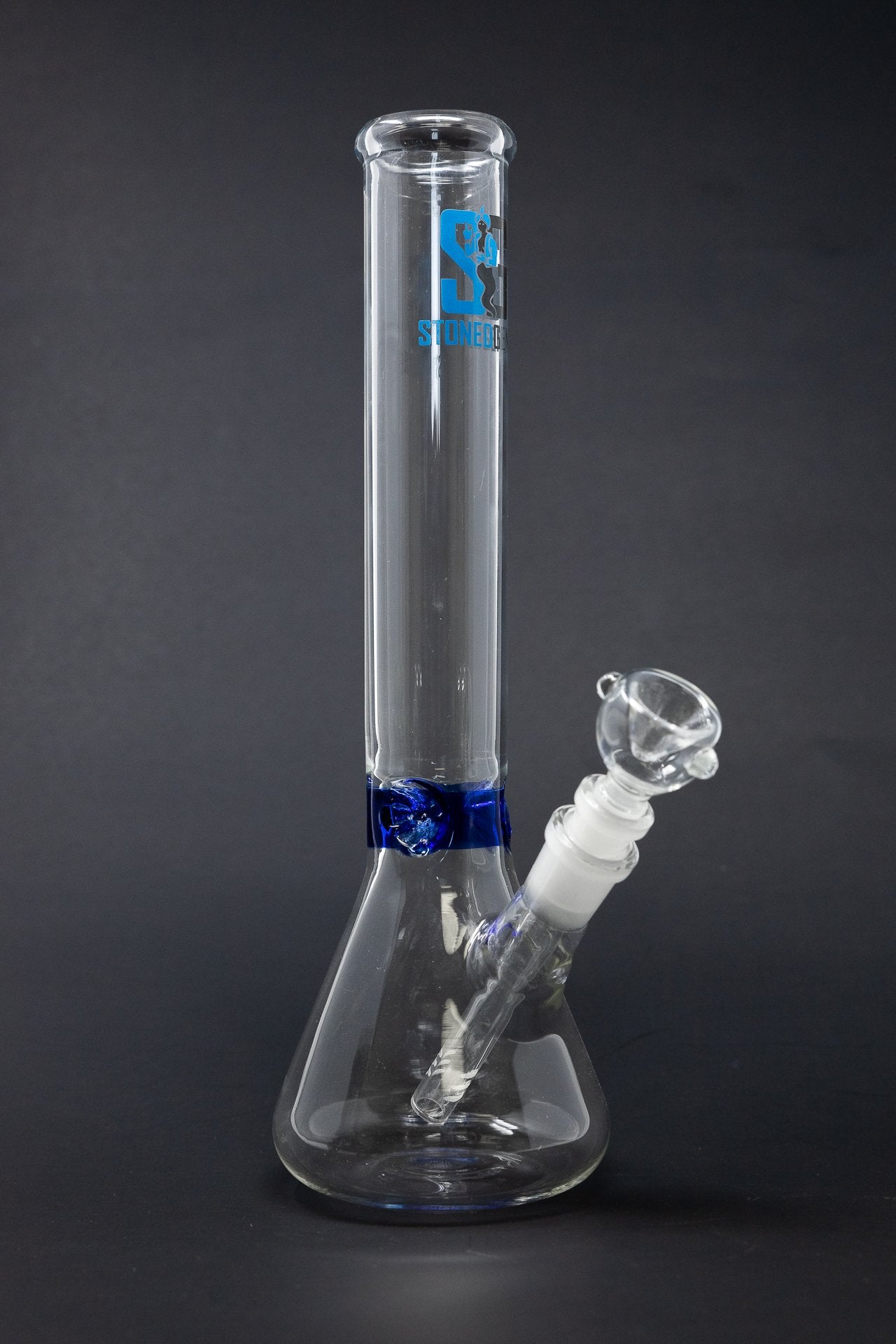 11” Stoned Genie Blue Middle Accent Bong