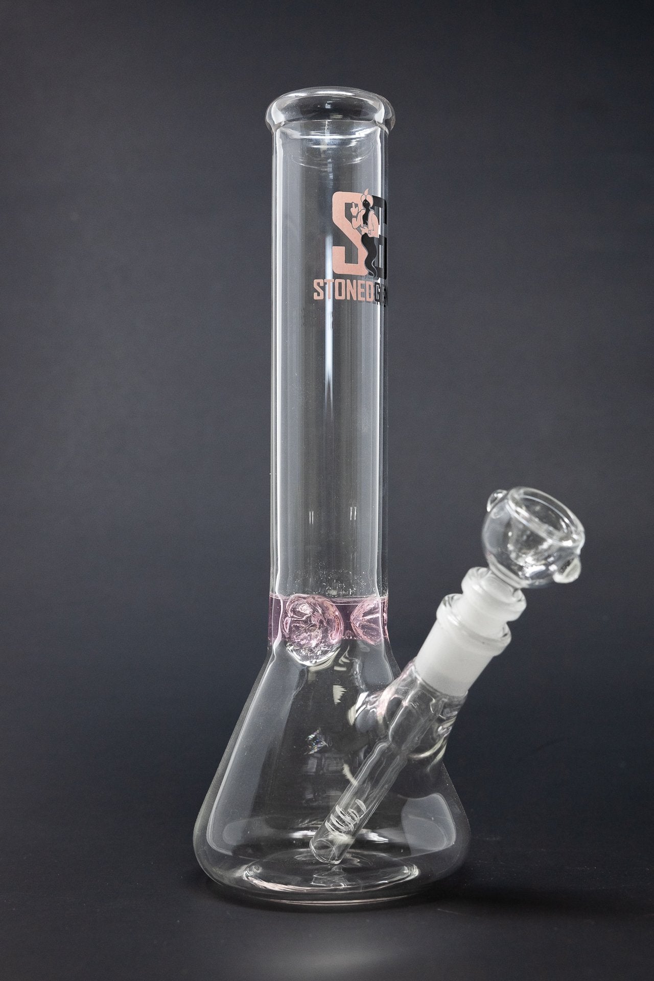 11” Stoned Genie Pink Middle Accent Bong