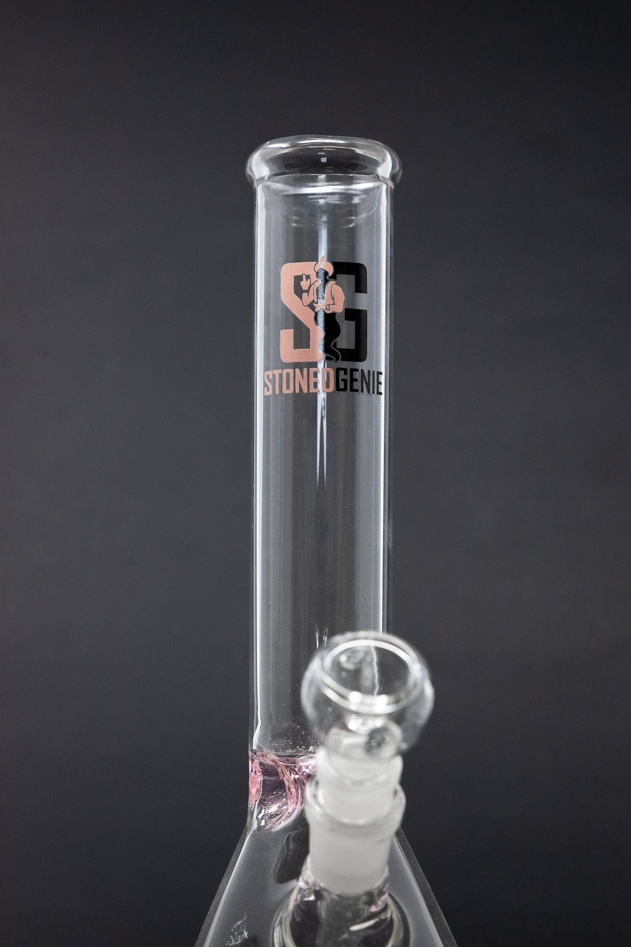 11” Stoned Genie Pink Middle Accent Bong