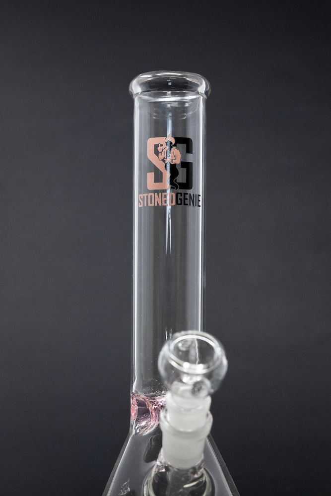 11” Stoned Genie Pink Middle Accent Bong