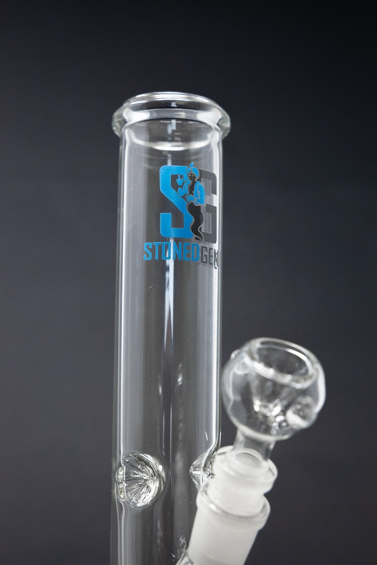 10" Classic Stoned Genie Straight Shooter Glass Bong  w/ Ice catcher