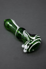 3.5" Green Zig Zag Spoon Pipe