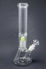 14" Green Slime Percolator Beaker Bong w/ Ice Catcher