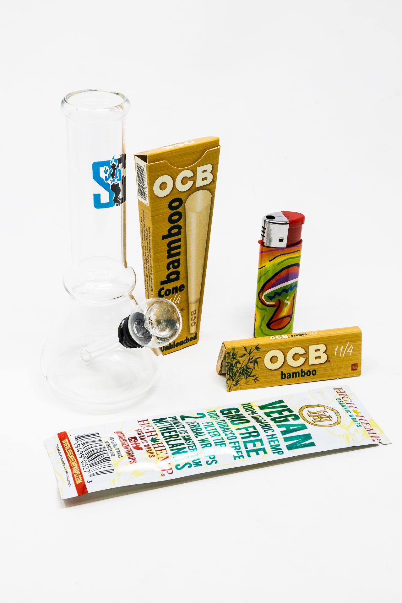 6” Stoned Genie Beaker Base Bong Combo Set