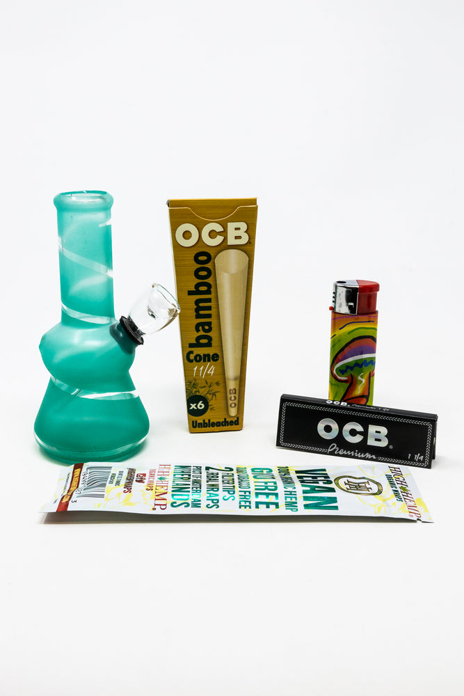 5" Teal Green Bong Combo Set