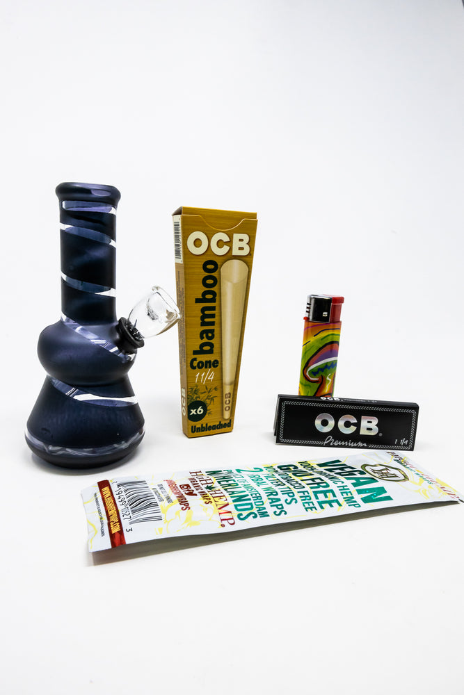 5" Black Mini Bong Combo Set