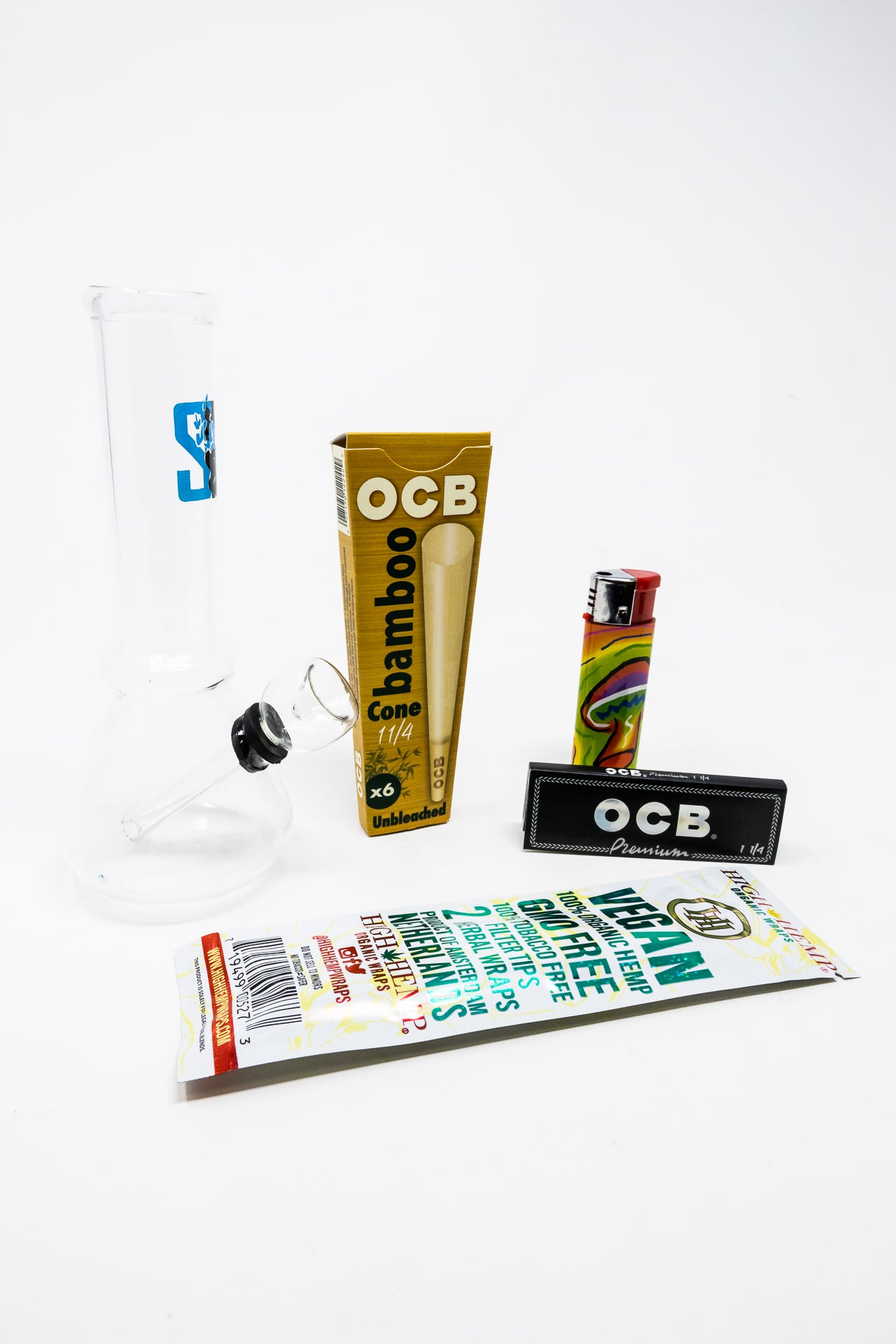 6” Stoned Genie Beaker Base Bong Combo Set