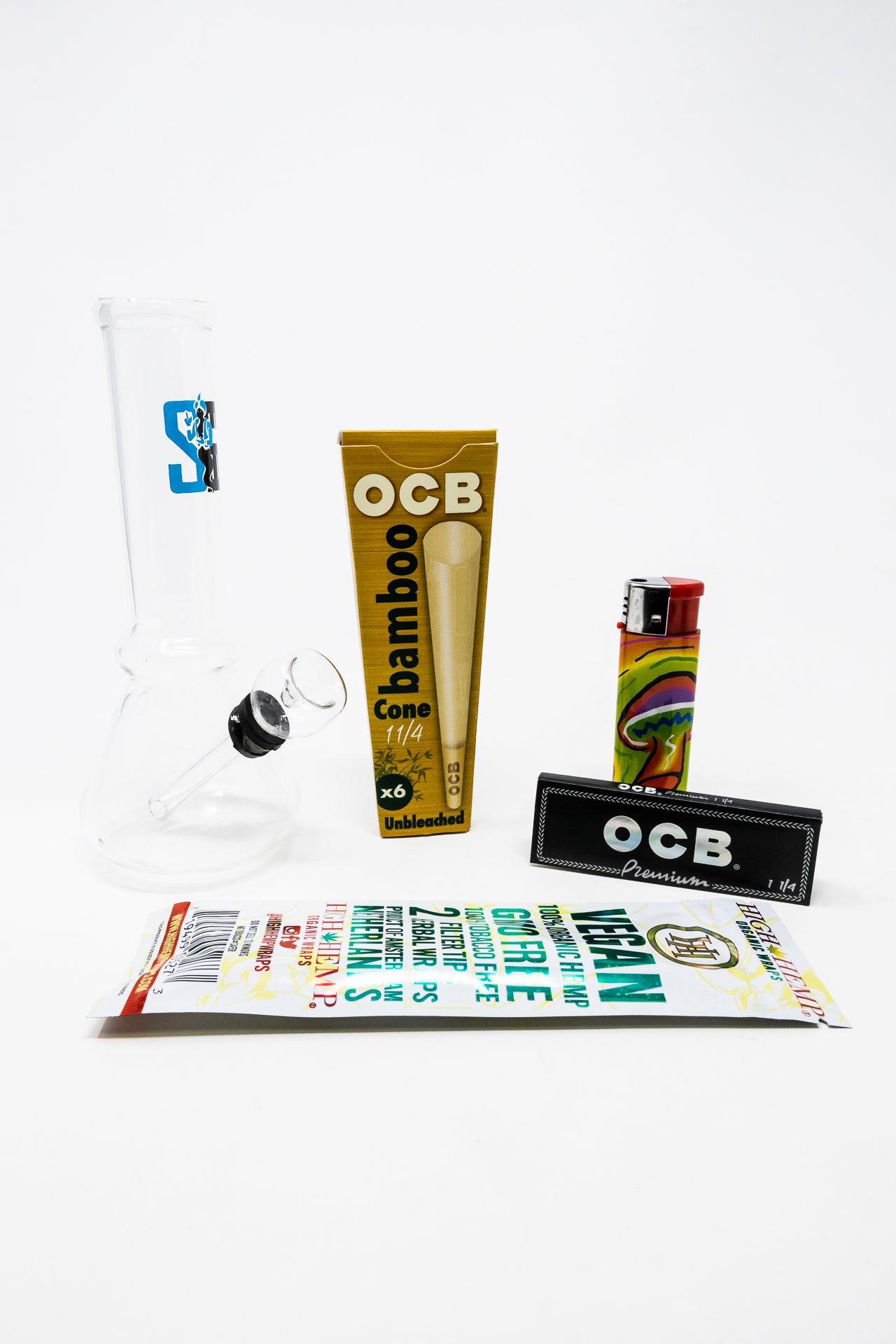 6” Stoned Genie Beaker Base Bong Combo Set