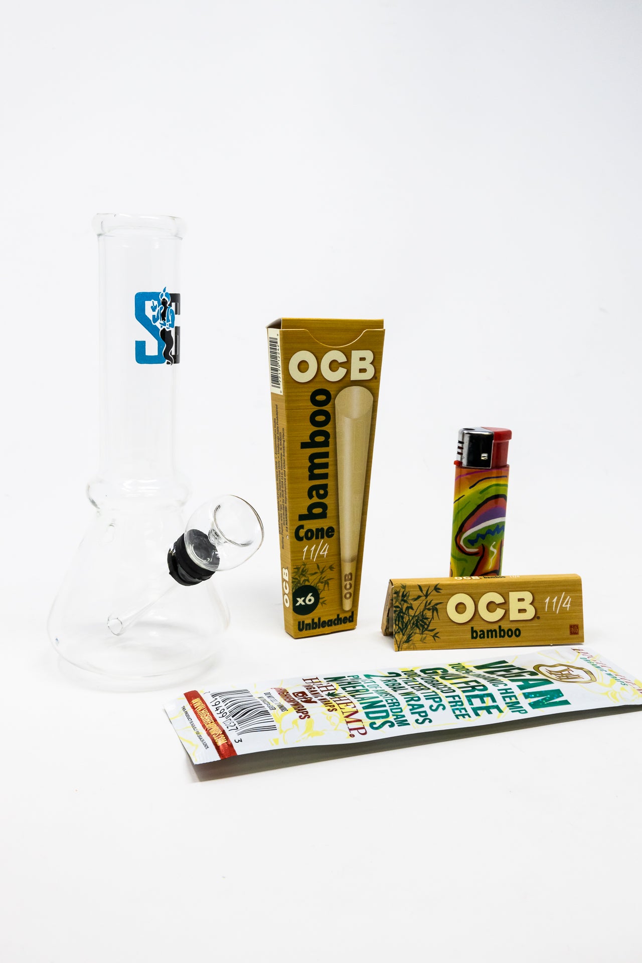 6” Stoned Genie Beaker Base Bong Combo Set