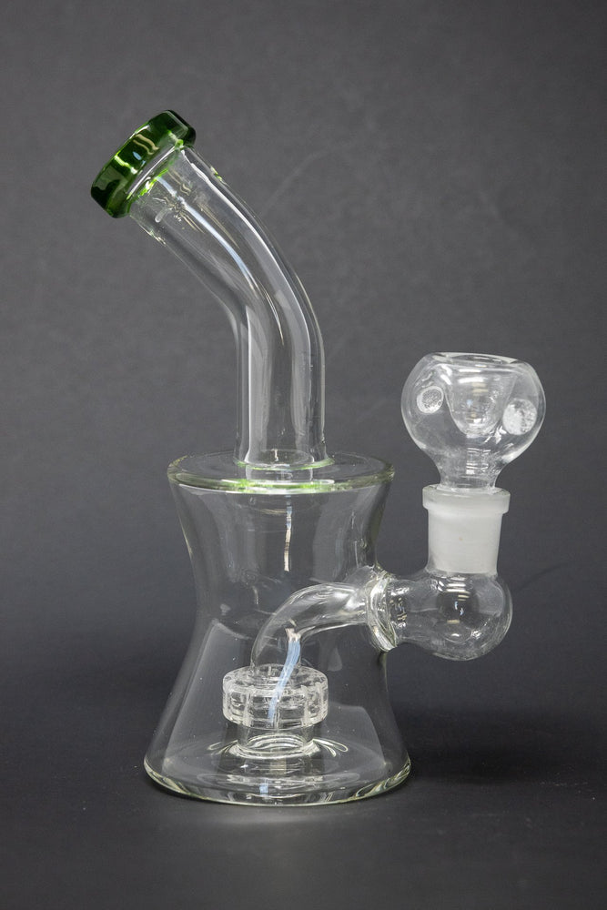 6" Colored Tip Shower Bend Bong