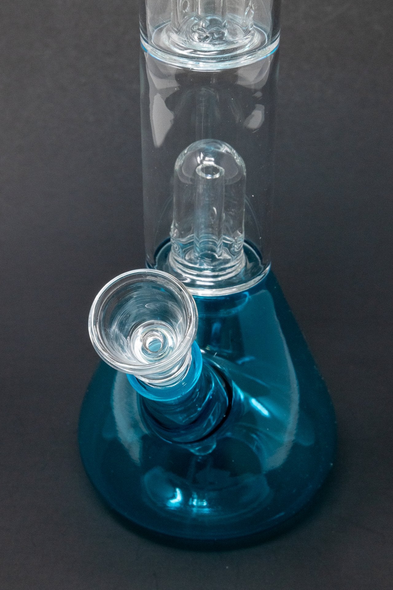 12" Double Percolator Neon Teal Bong