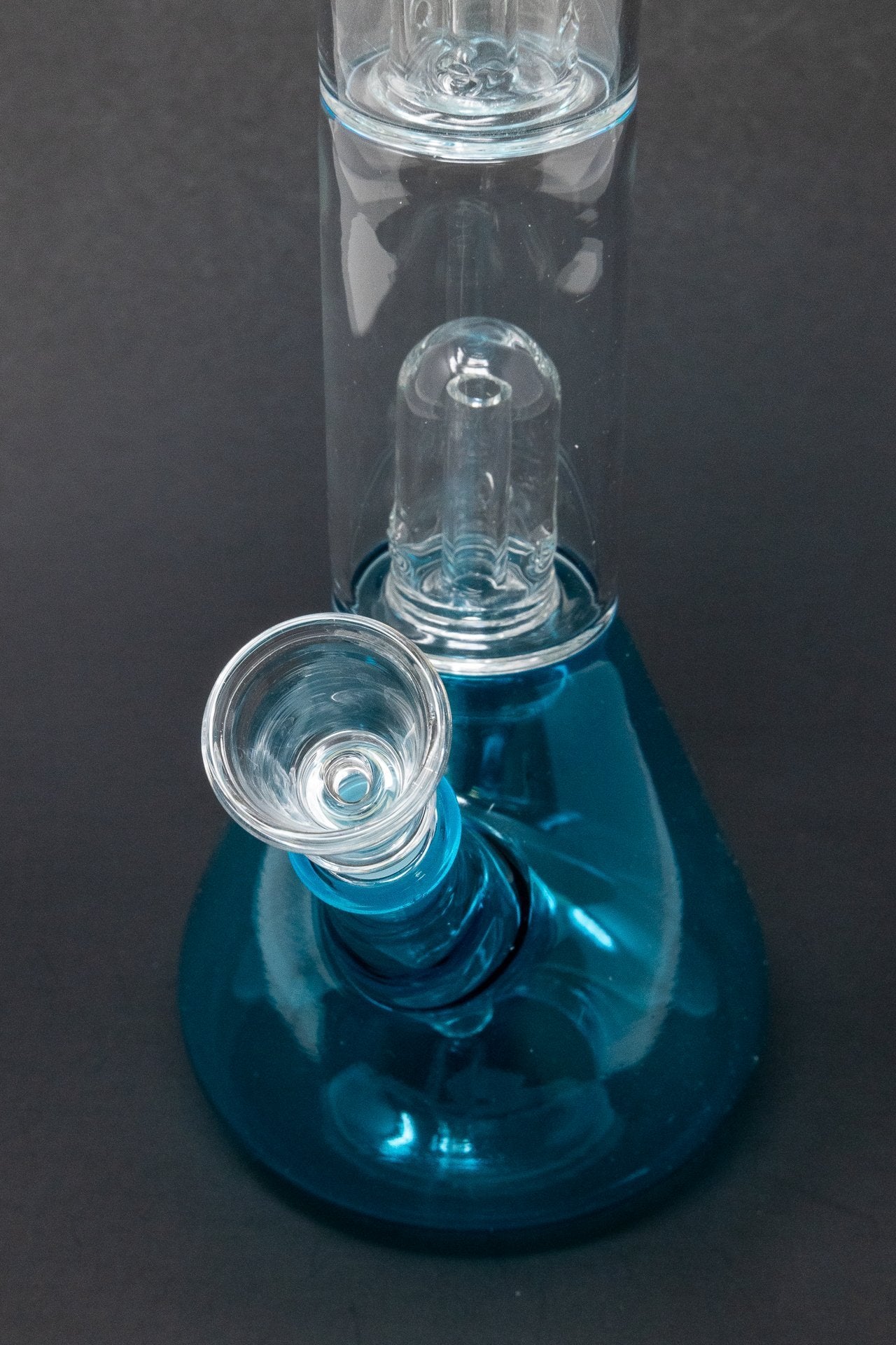 12" Double Percolator Neon Teal Bong