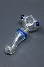 4" Honeycomb Filter Glass Hand Smoking Pipe w/ Carb Hole