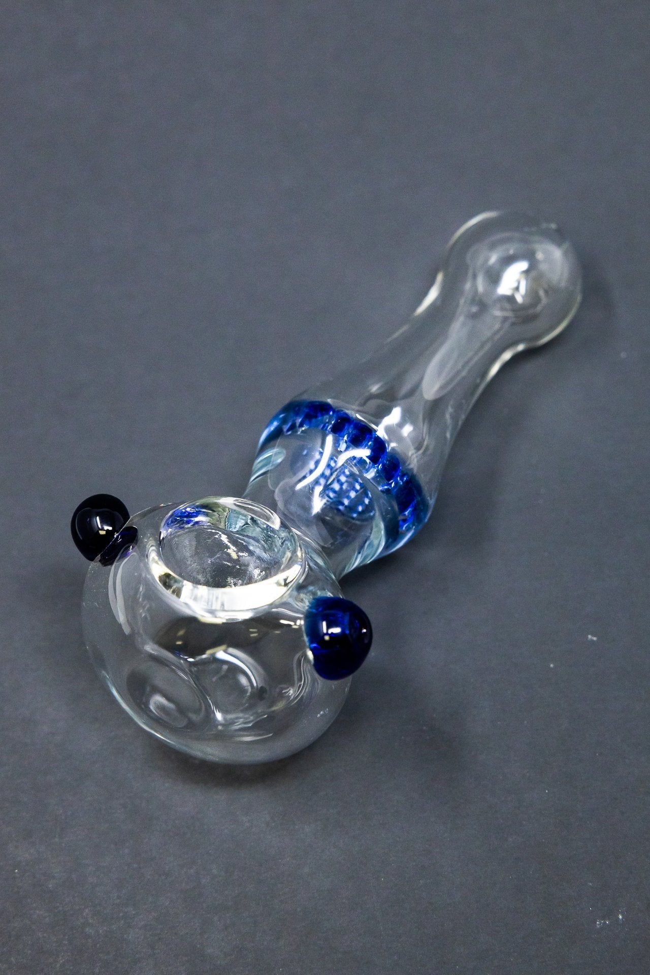 4" Honeycomb Filter Glass Hand Smoking Pipe w/ Carb Hole