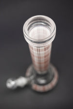 12" Red Plaid Beaker Thick 7mm Bong