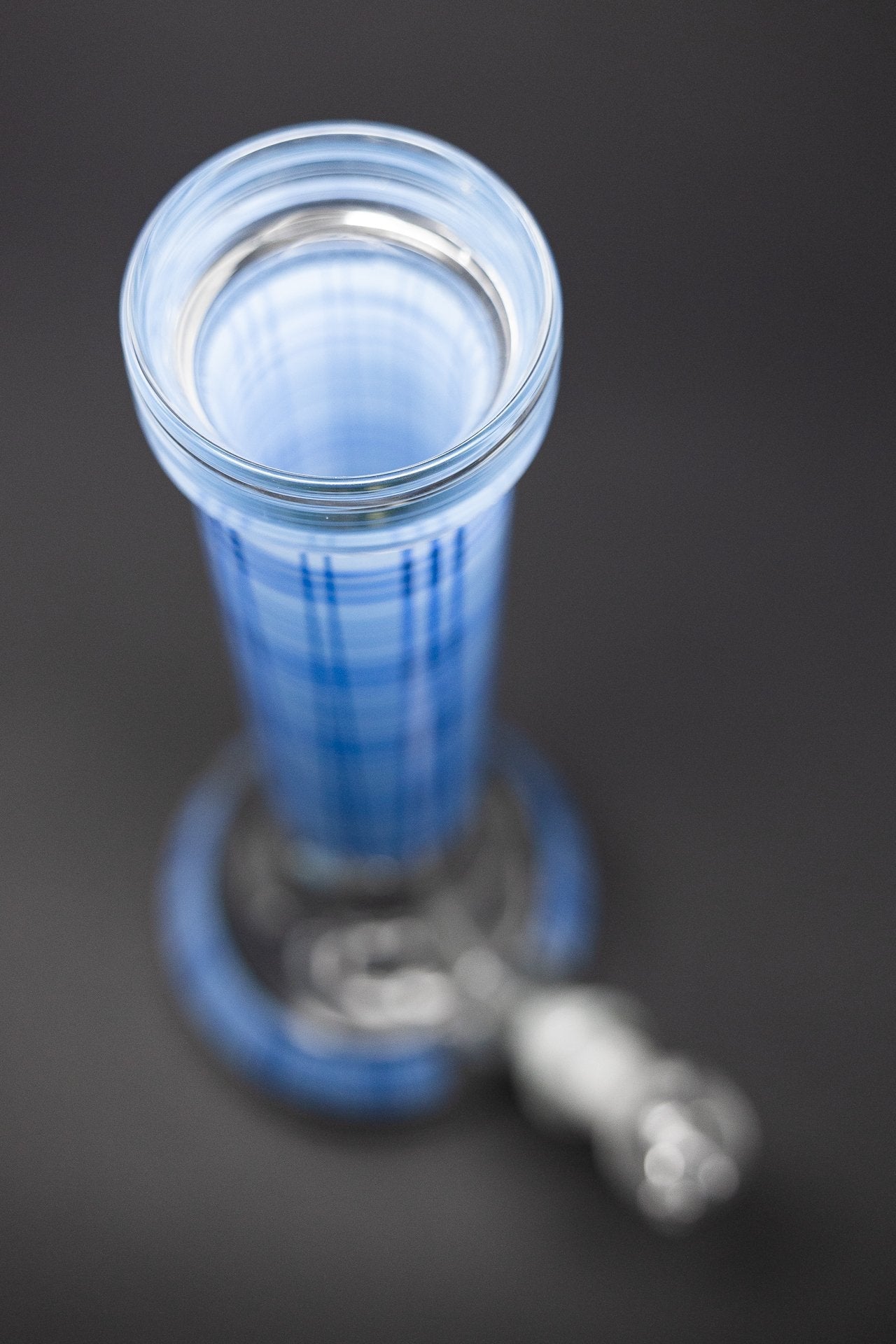 12" Blue Plaid Beaker Thick 7mm Bong