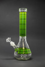 12" Green Plaid Beaker Thick 7mm Bong