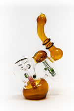 7" Dark Amber Double Chamber Bubbler