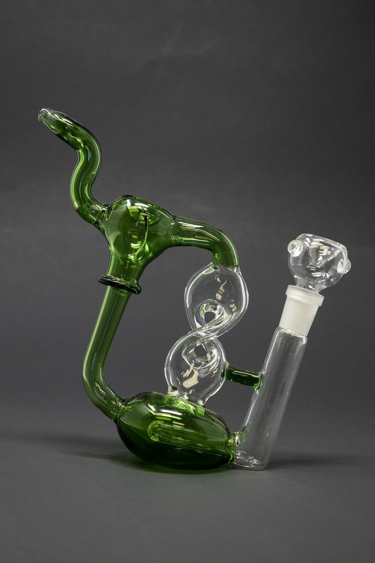 7" Twisted Glass Bubbler w/ Pull out Bowl