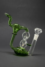 7" Twisted Glass Bubbler w/ Pull out Bowl