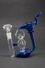7" Twisted Glass Bubbler w/ Pull out Bowl