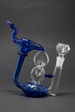 7" Twisted Glass Bubbler w/ Pull out Bowl