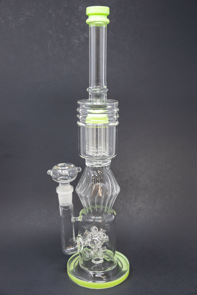 16" Lime Green Twisted Double Percolator w/ Splash Guard