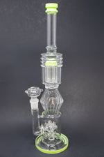 16" Lime Green Twisted Double Percolator w/ Splash Guard