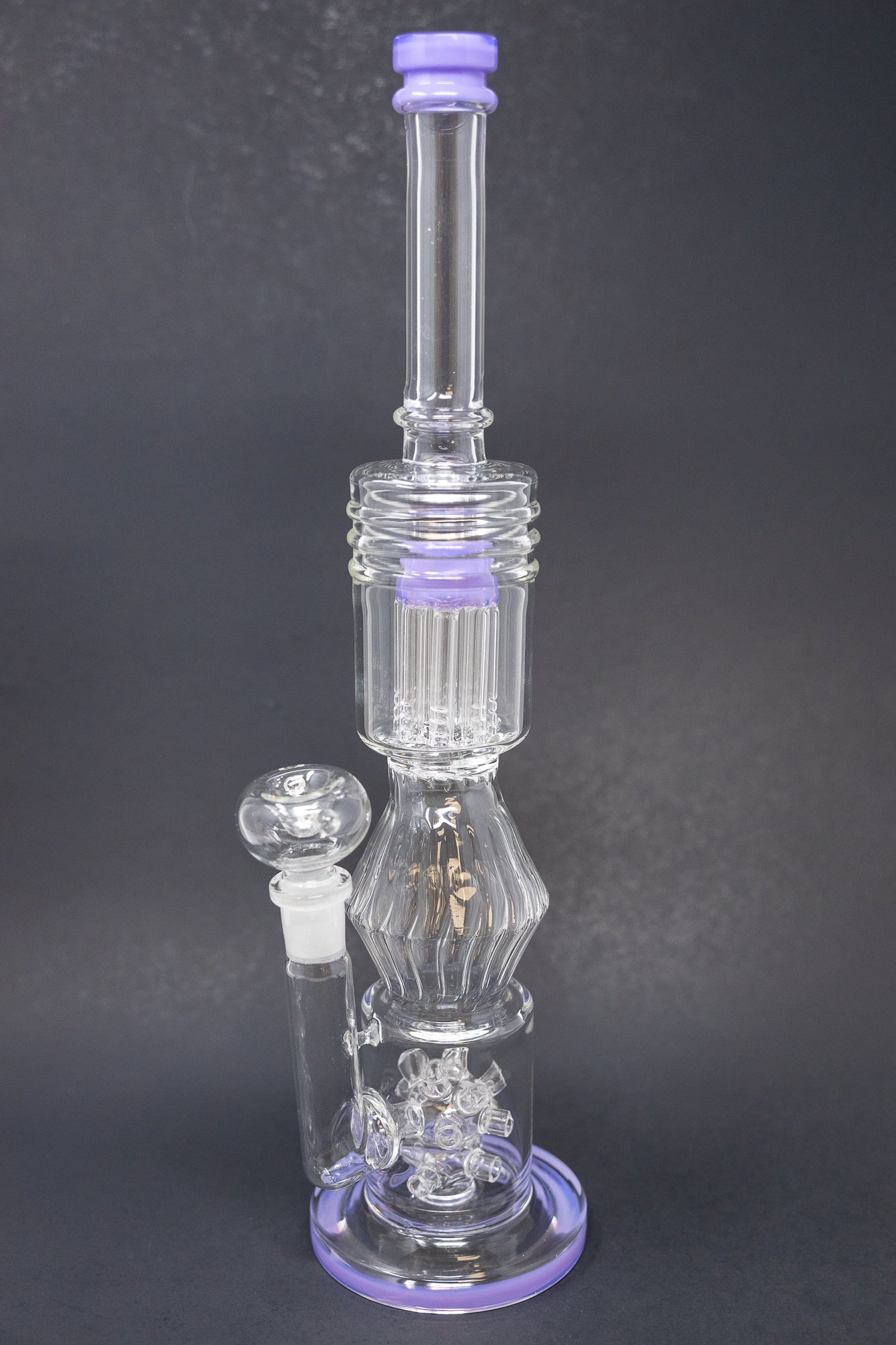 16" Purple Twisted Double Percolator w/ Splash Guard