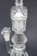 16" White Twisted Double Percolator w/ Splash Guard