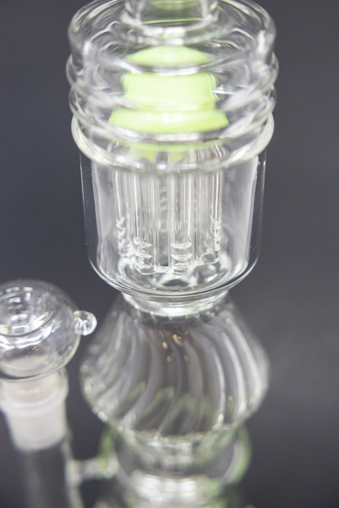 16" Lime Green Twisted Double Percolator w/ Splash Guard