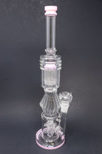 16" Pink Twisted Double Percolator w/ Splash Guard