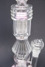 16" Pink Twisted Double Percolator w/ Splash Guard