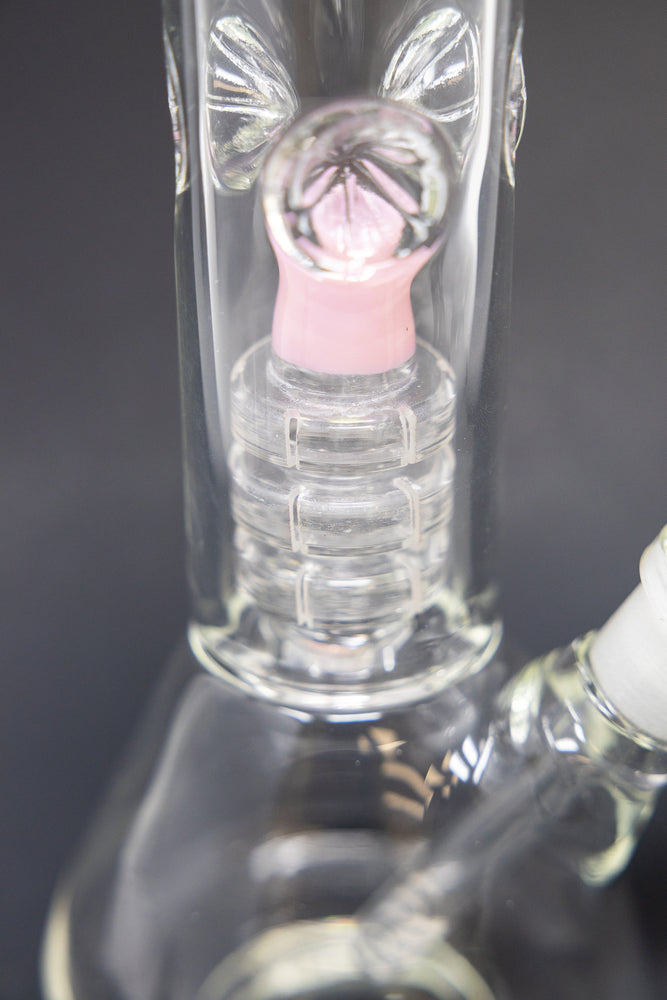 14" Pink Slime Percolator Beaker Bong w/ Ice Catcher