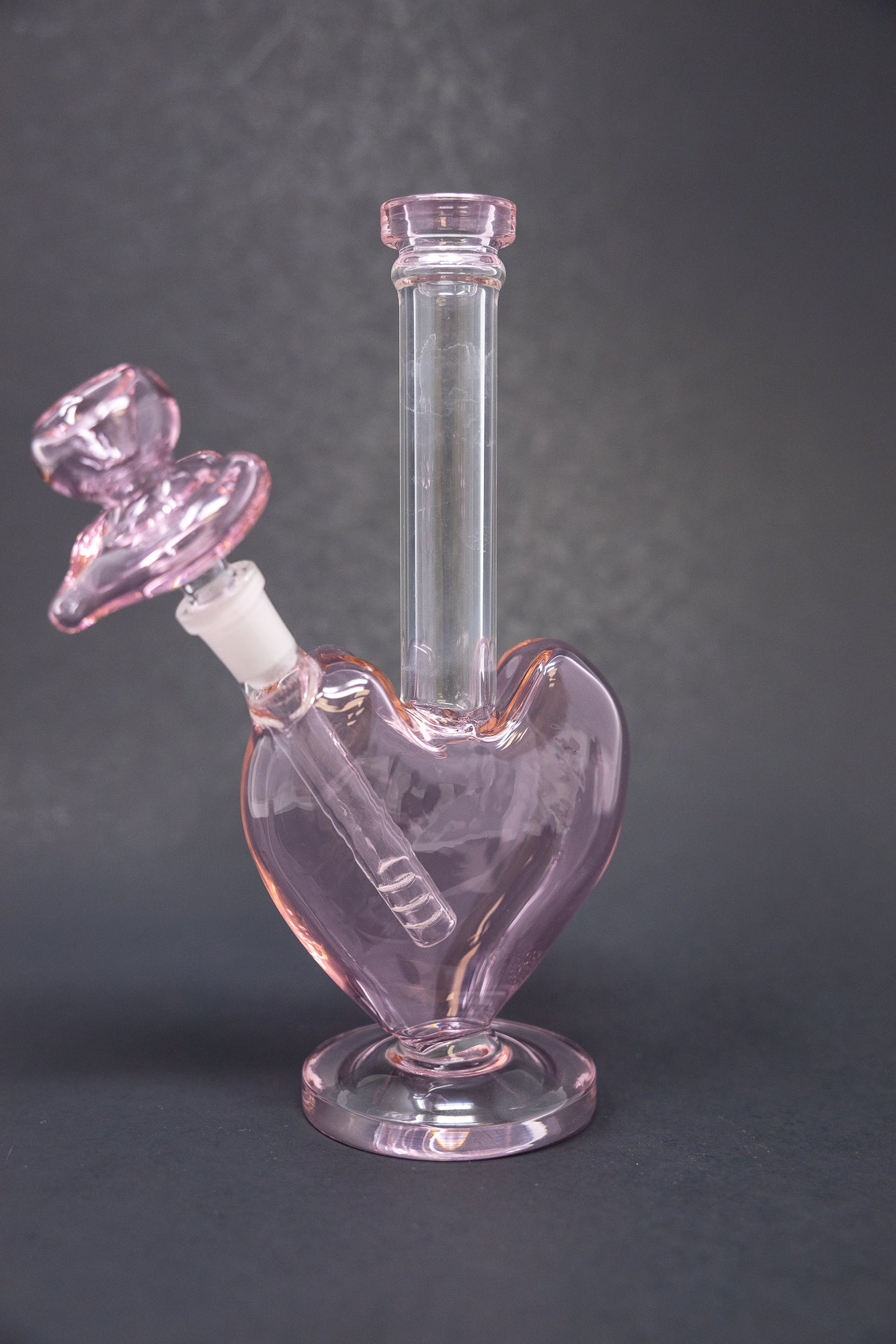 9" Pink Heart Bong