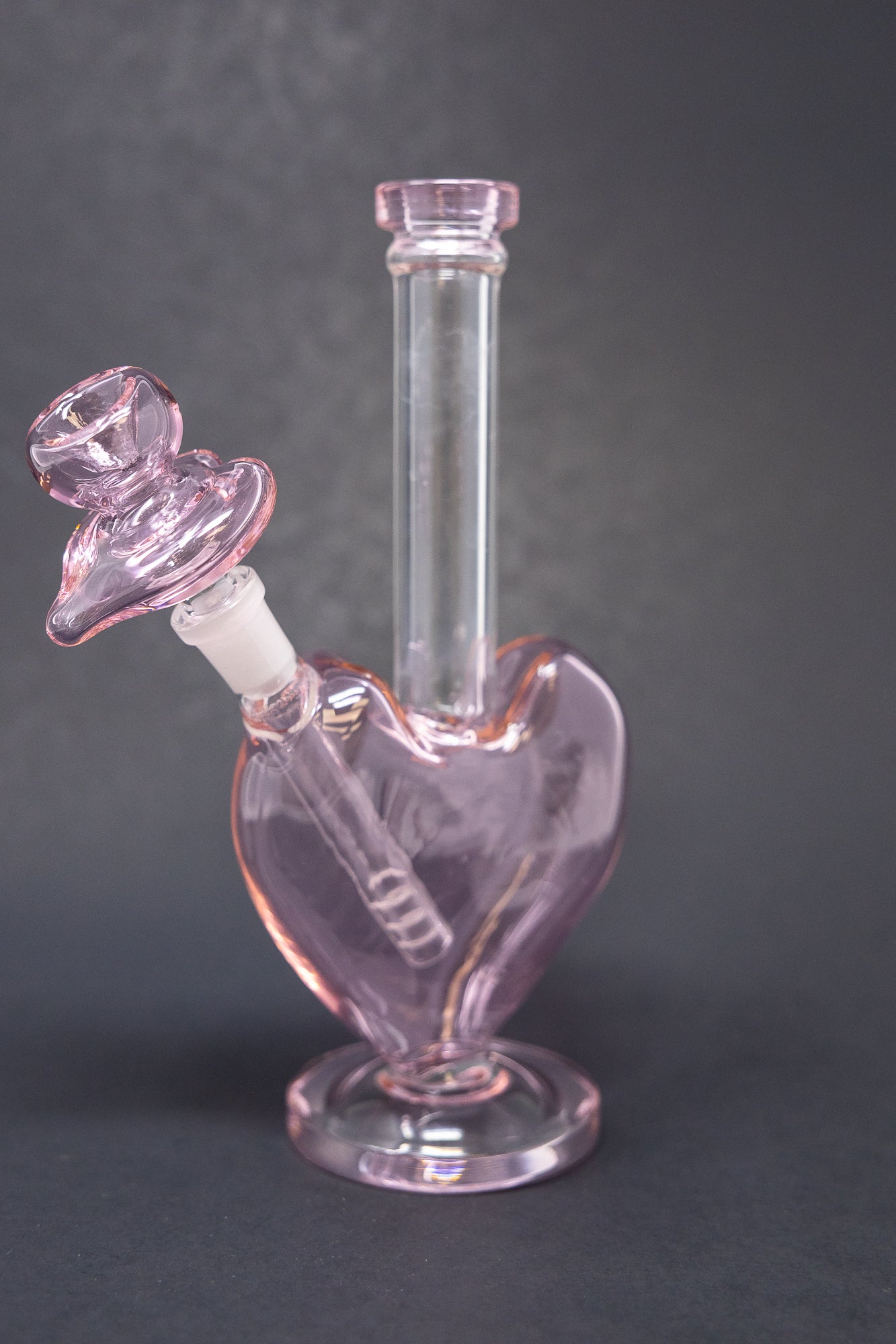 9" Pink Heart Bong