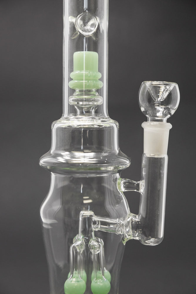 16" Thick Double Percolator Bong w/ Ice Catcher