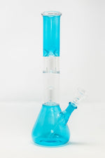 12" Double Percolator Neon Teal Bong