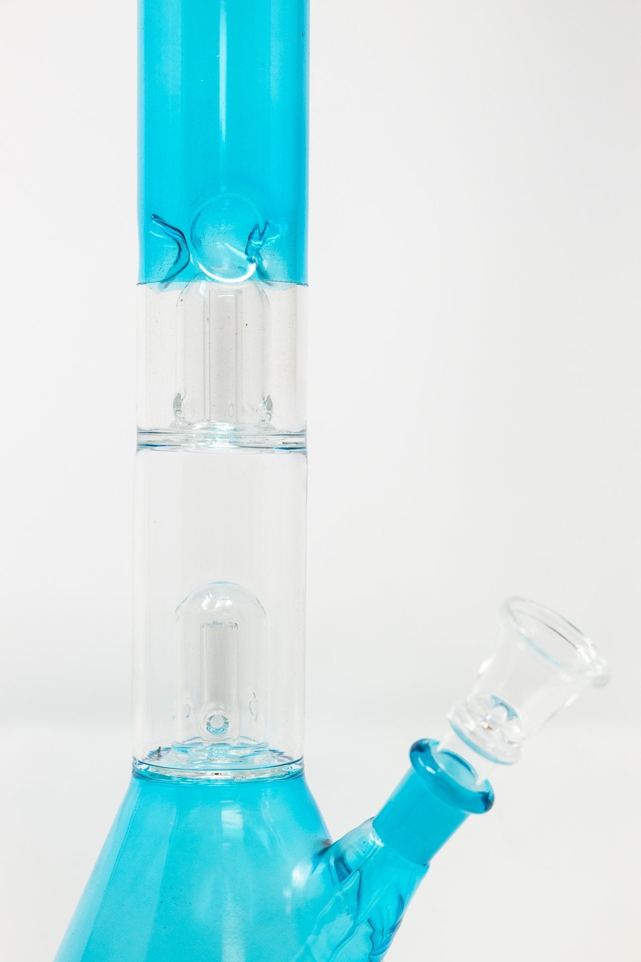 12" Double Percolator Neon Teal Bong