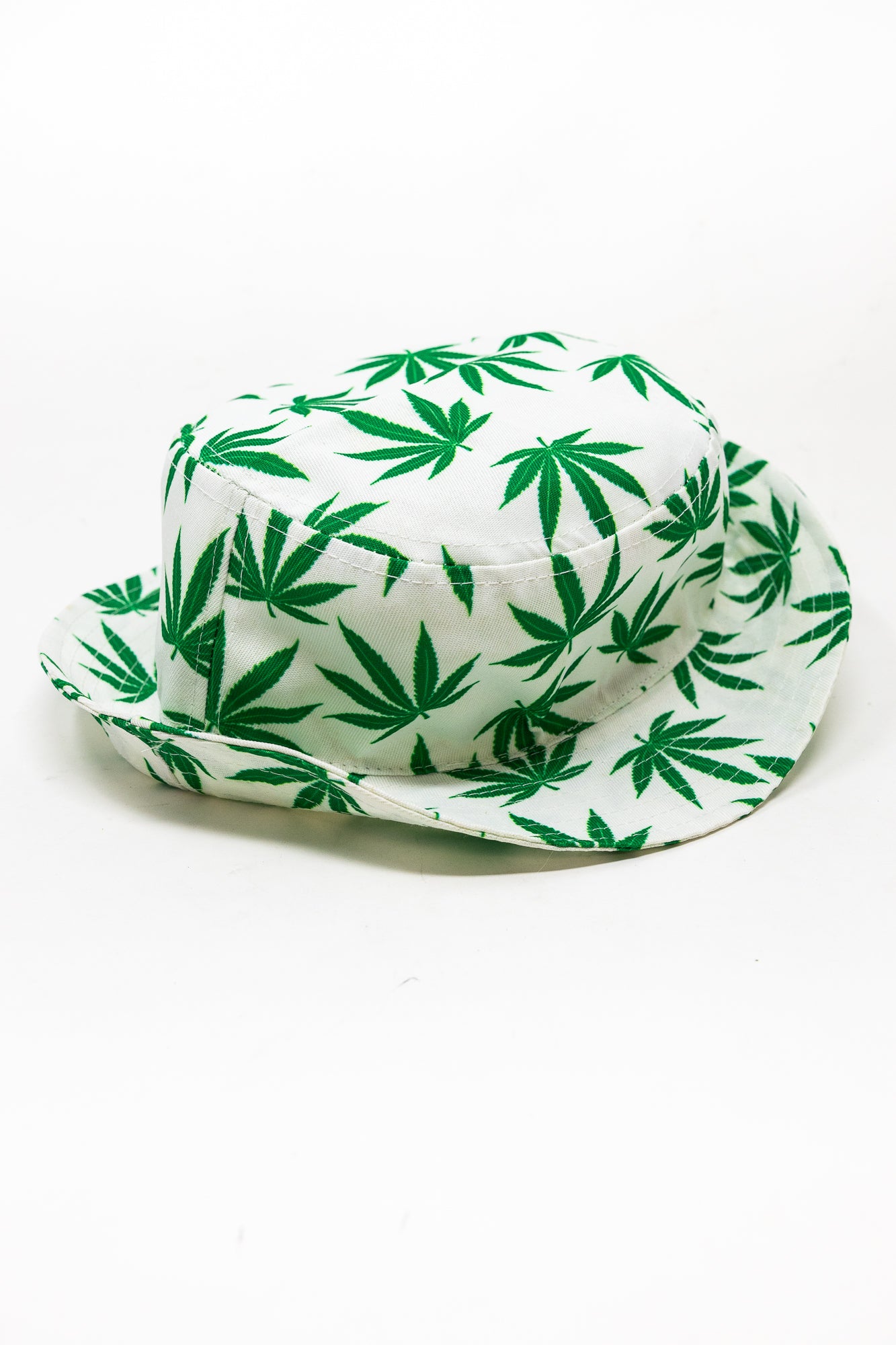 White Leaf Bucket Hat