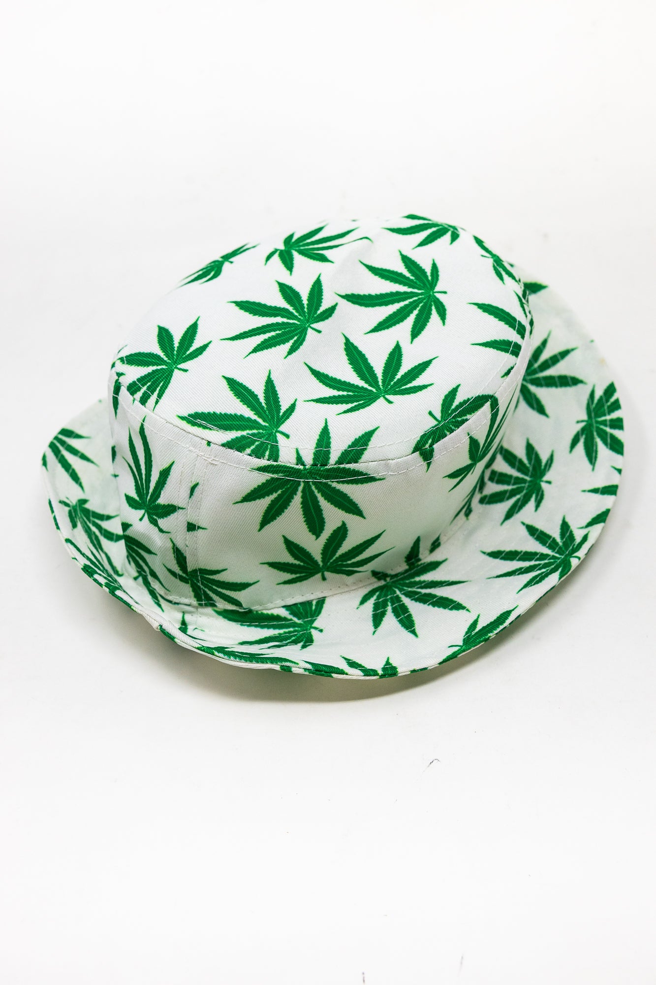 White Leaf Bucket Hat