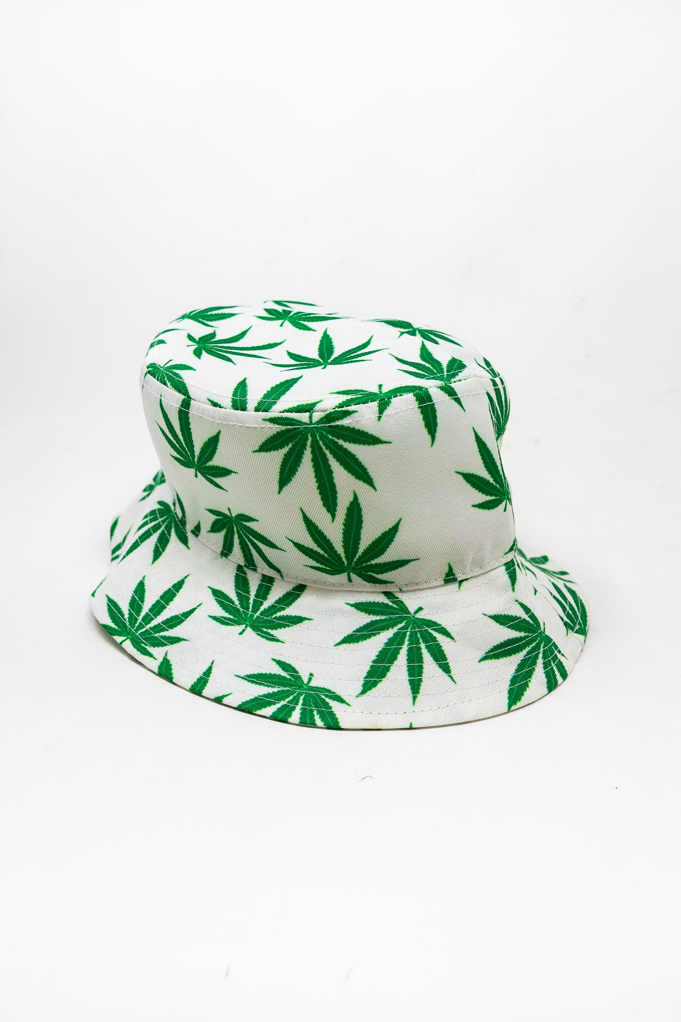White Leaf Bucket Hat