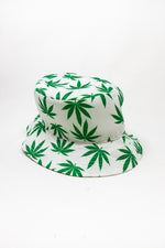 White Leaf Bucket Hat