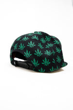 Black Snap Back Leaf Hat