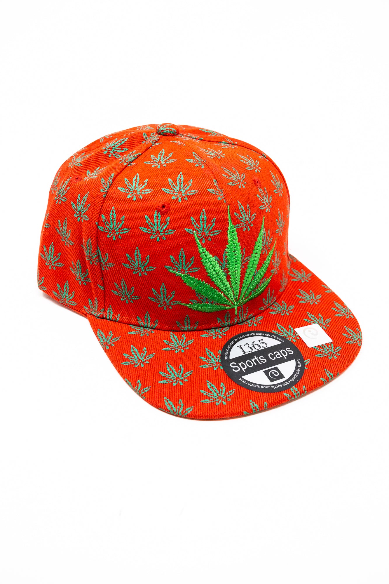 Red Snap Back Leaf Hat
