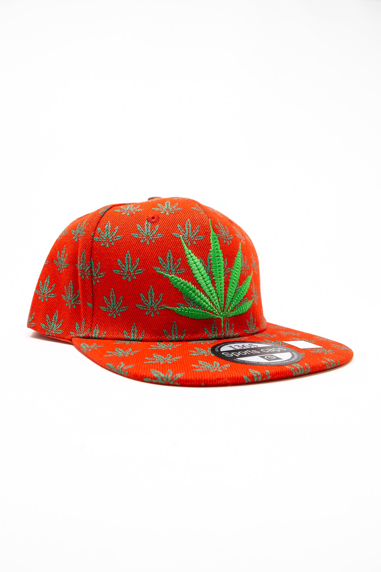 Red Snap Back Leaf Hat
