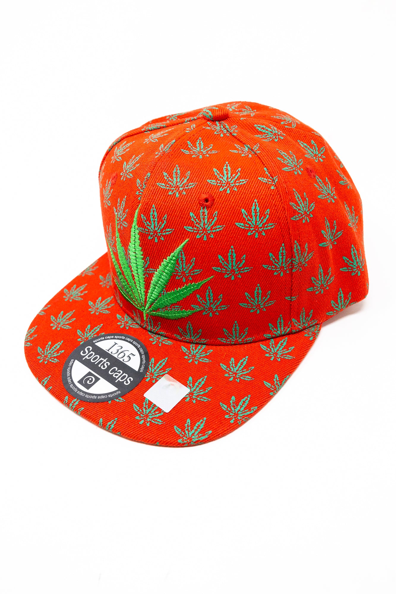 Red Snap Back Leaf Hat
